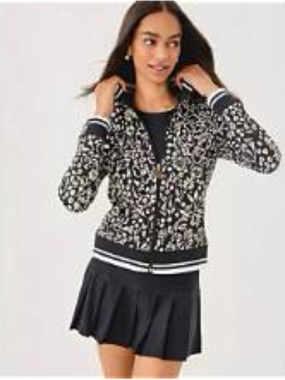 Lilly Pulitzer UPF 50+ Luxletic Regate Jacket  noir size large